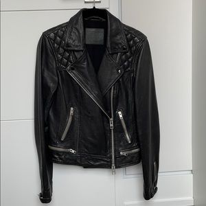 All Saints Black Leather Jacket